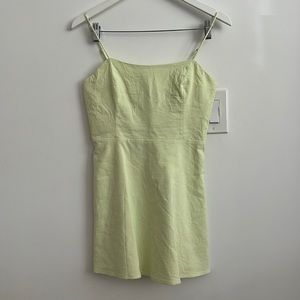 Zara green mini dress with shorts underneath